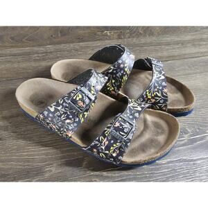 Birkenstock Sydney Watercolor Flower Navy Birko-Flor Floral EUR 39